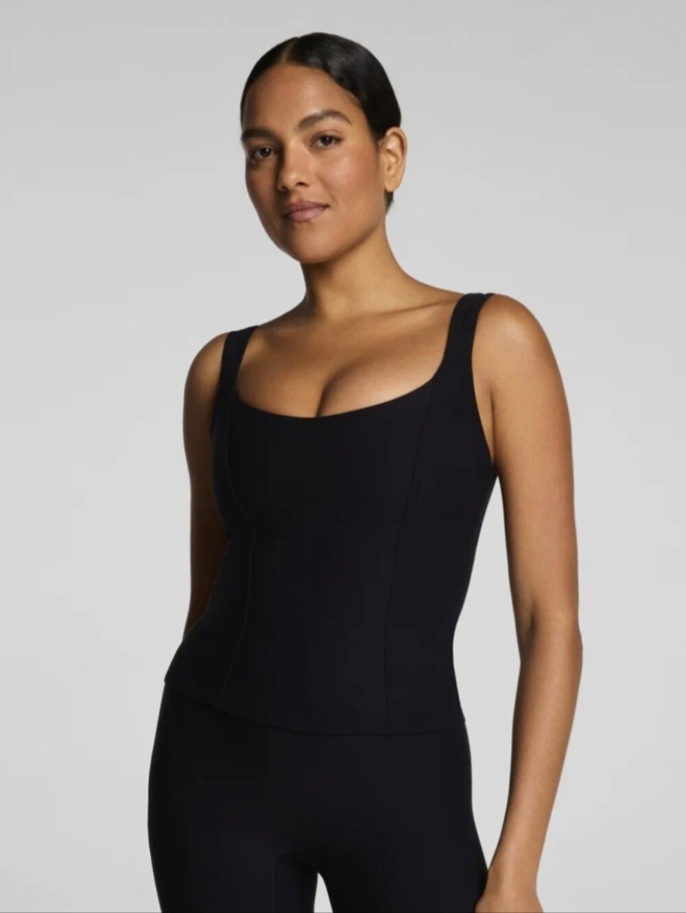SPANX On Form Black Sculpting Square-Neck Tank-New With Tags